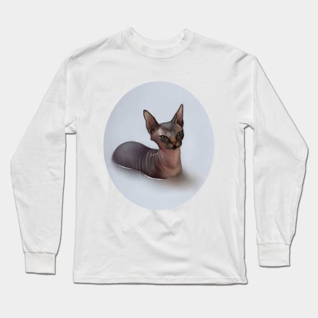 Sphinx cat Long Sleeve T-Shirt by ArtFork